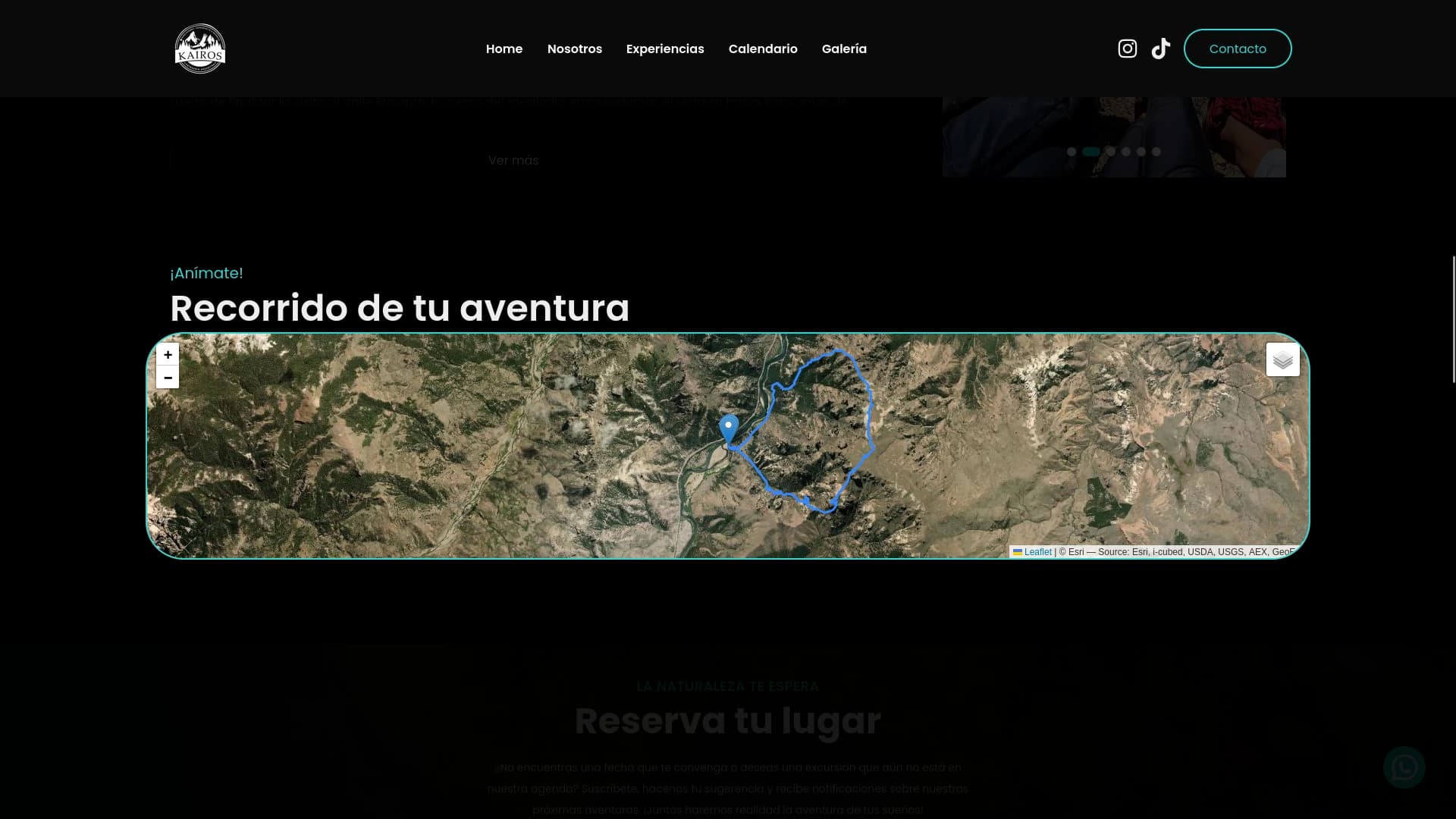 Interactive map of an excursion.